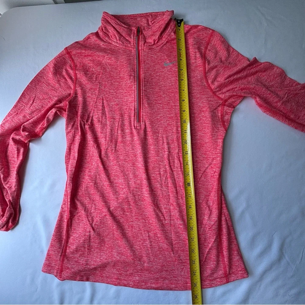 New Nike Dri-Fit Red Long Sleeve Fitted 1/4 Zipper